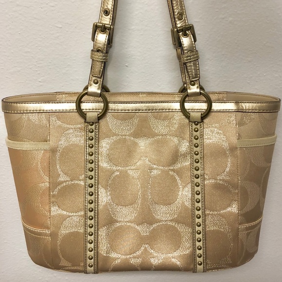 NWOT Gorgeous Coach Handbag Gold/Brass (Nordstrom) - Picture 1 of 8